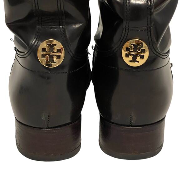 Tory Burch Marco Brown Leather Riding Boots Size 7.5 - Picture 5 of 11
